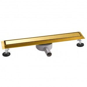 ΚΑΝΑΛΙ ΓΡΑΜΜΙΚΟ ΕΠΙΓΕΜΙΖΟΜΕΝΟ/2 ΟΨΕΩΝ ΣΕ BRUSHED GOLD-BRONZE ΑΝΟΙΧΤΟ,ΒΑΡΕΩΣ ΤΥΠΟΥ. ΣΙΦΟΝΙ ΜΕ ΣΧΑΡΑ & ΣΥΛΛΕΚΤΗ ΝΤΟΥΖΙΕΡΑΣ ΜΠΑΝΙΟΥ ΔΑΠΕΔΟΥ ΝΤΟΥΣ 60CM